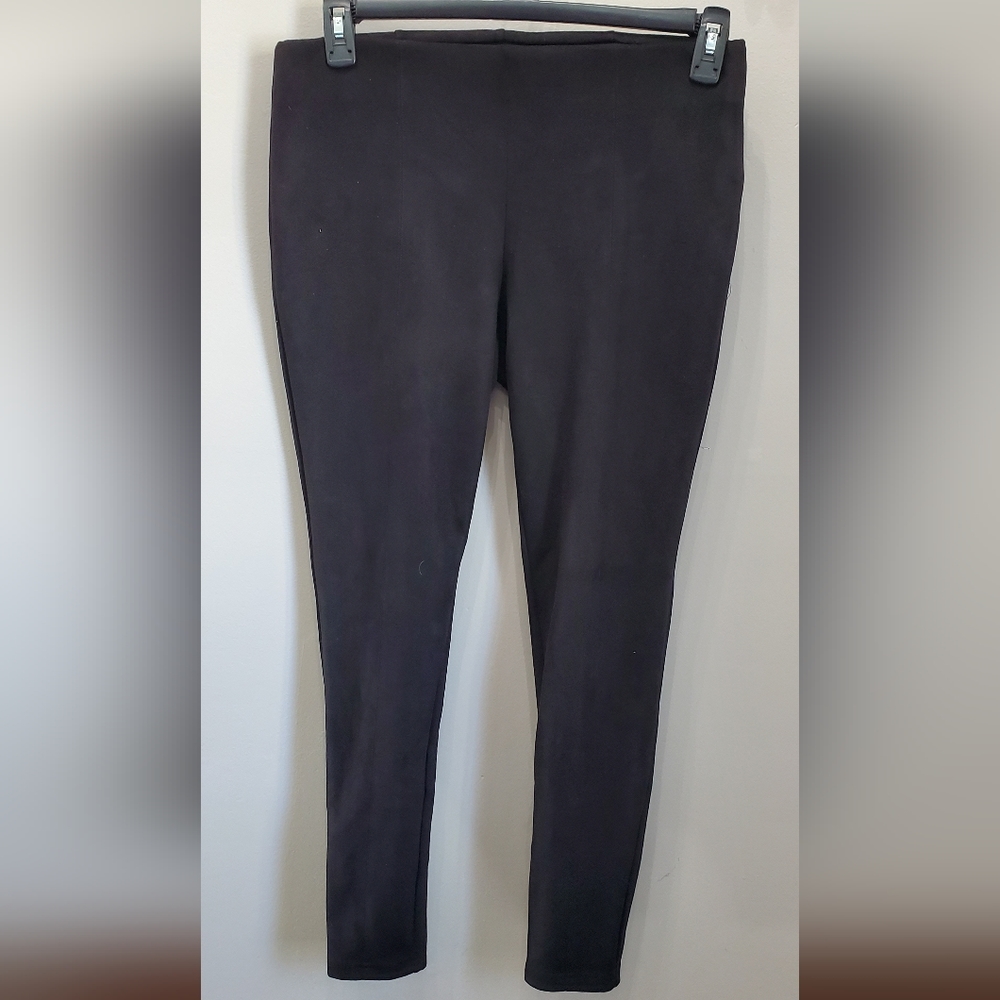 CALVIN KLEIN FAUX SUEDE MID RISE ANKLE LENGTH LEGGINGS